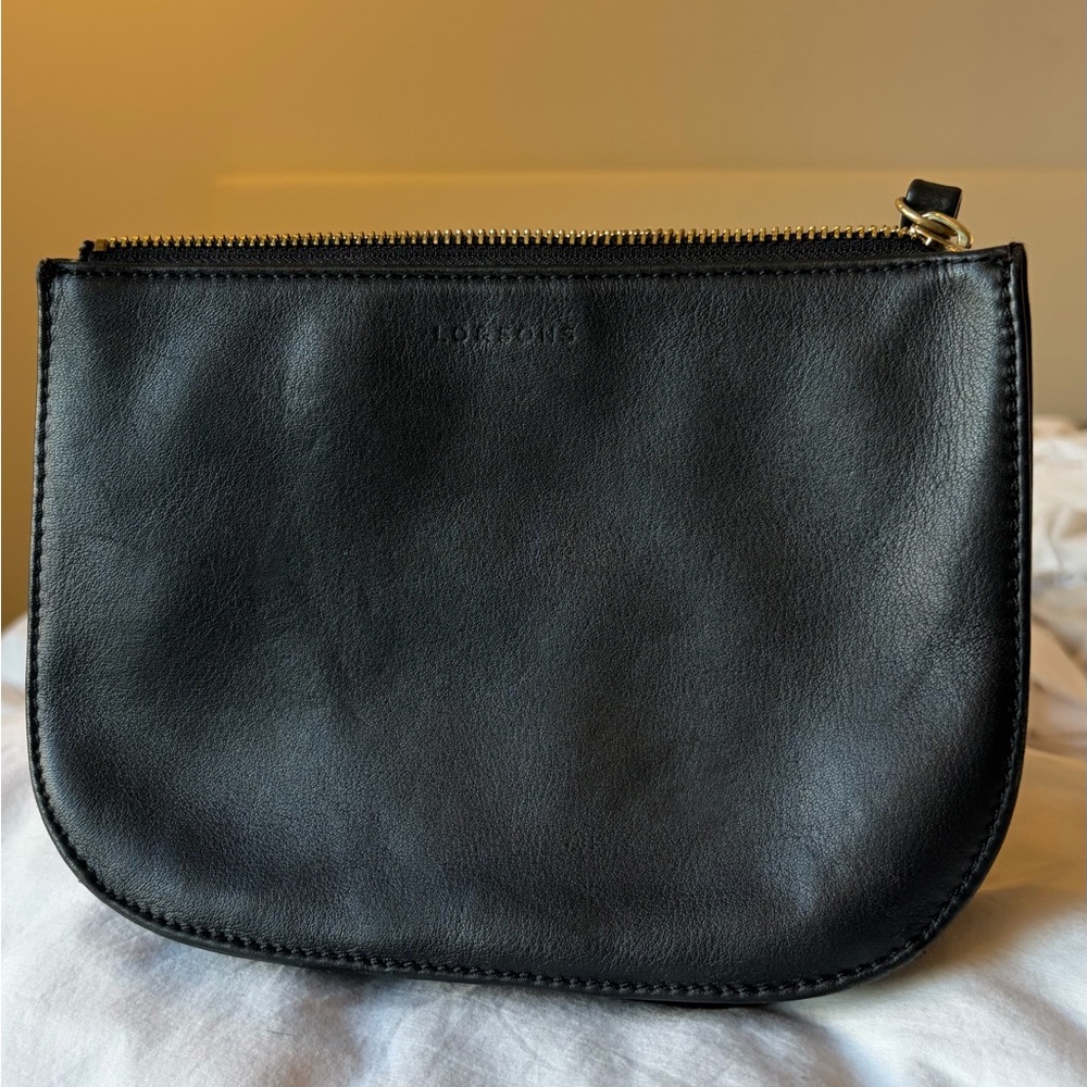 Black Leather Waverly Bag - Lo and Sons